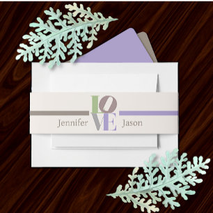 Bandeau De Faire-part Mariage personnalisé d'amour moderne