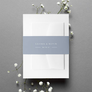 Bandeau De Faire-part Mariage personnalisé gris ardoise