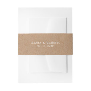 Bandeau De Faire-part Mariage personnalisé simple de papier d'emballage