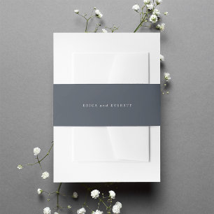 Bandeau De Faire-part Mariage personnalisé Solid Smoke Green