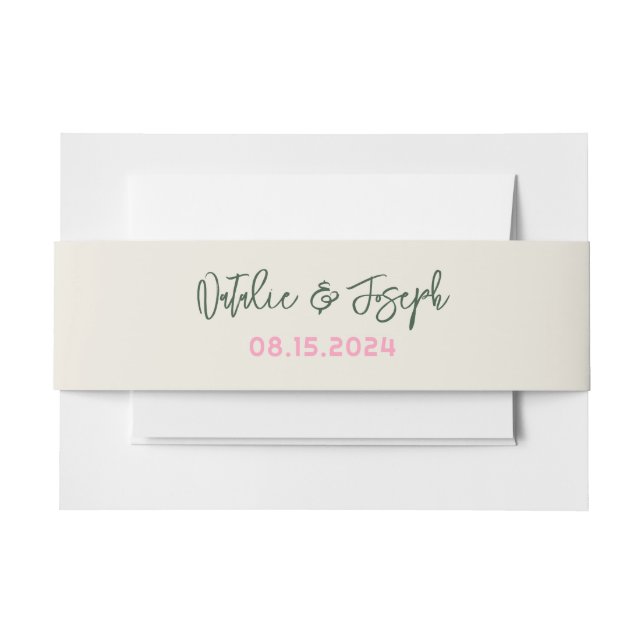 Bandeau De Faire-part Mariage rétro moderne manuscrit Whimsical Fun Retr (Devant Example)