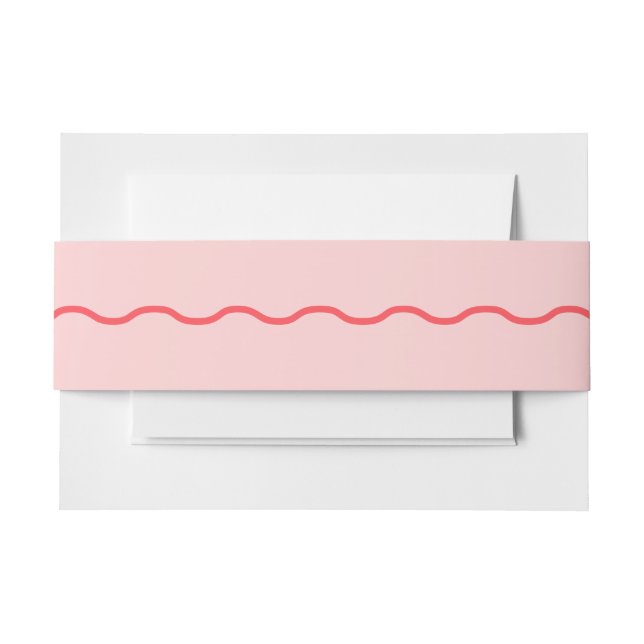 Bandeau De Faire-part Mariage rétro rose (Devant Example)