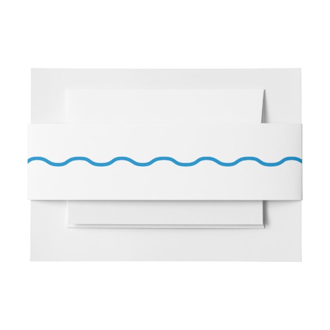 Bandeau De Faire-part Mariage rétro Sapphire Wavy (Devant Example)