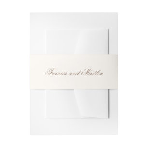 Bandeau De Faire-part Mariage Romantique Brun Élégant