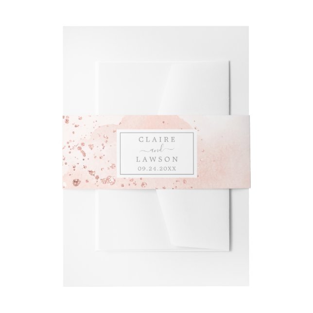 Bandeau De Faire-part Mariage rose Gold (Devant example)