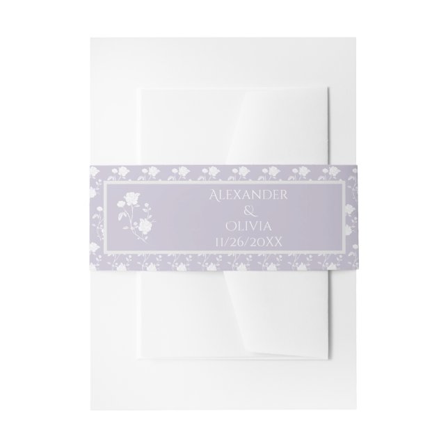 Bandeau De Faire-part Mariage Rose Lavender (Devant example)