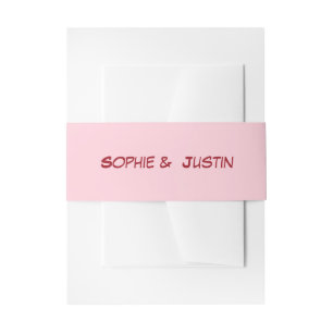 Bandeau De Faire-part Mariage Rose Pâle Moderne