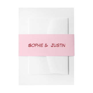 Bandeau De Faire-part Mariage Rose Pâle Moderne