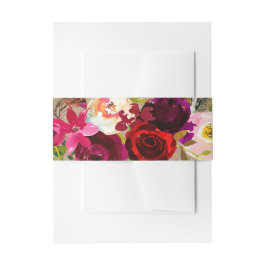 Bandeau de faire-part | Mariage rouge Floral Boho