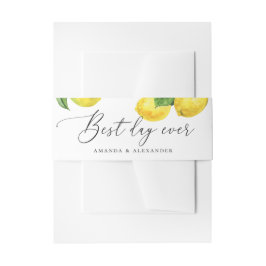 Bandeau De Faire-part Mariage rustique Lemon Grove | Citrus aquarelle