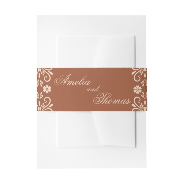 Bandeau De Faire-part Mariage rustique mexicain en terre cuite (Devant example)