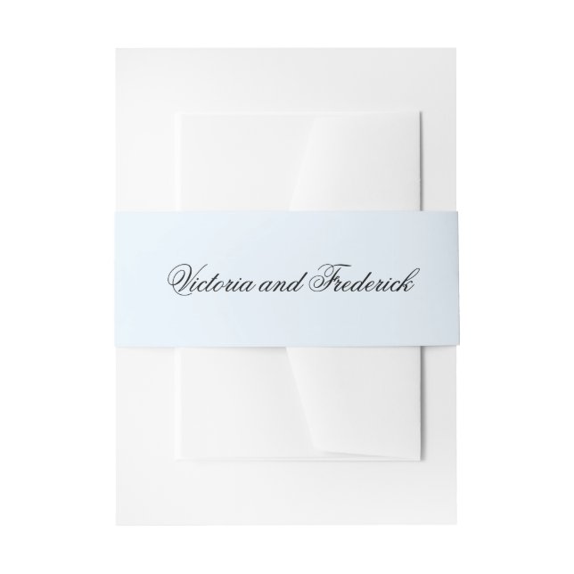 Bandeau De Faire-part Mariage simple bleu clair élégant (Devant example)