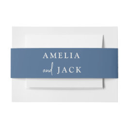 Bandeau De Faire-part Mariage Simple Blue Couples