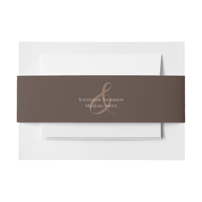 Bandeau De Faire-part Mariage simple moderne - Pays Brown (Devant Example)