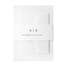 Bandeau De Faire-part Mariage simple noir et blanc élégant