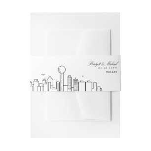 Bandeau De Faire-part Mariage Skyline de Dallas  