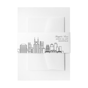 Bandeau De Faire-part Mariage Skyline de Nashville  