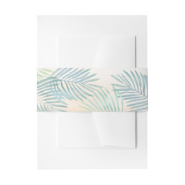 Bandeau De Faire-part Mariage sur la plage de sable et de palmiers