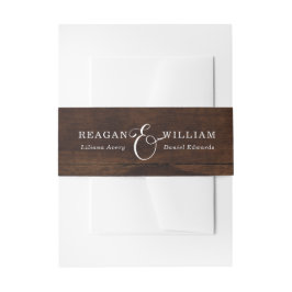 Bandeau De Faire-part Mariage sur mesure en bois rustique