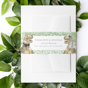 Bandeau De Faire-part Mariage sur mesure sur le thème des dinosaures