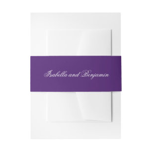 Bandeau De Faire-part Mariage traditionnel royal violet formel élégant