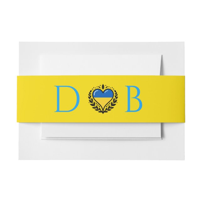 Bandeau De Faire-part Mariage ukrainien en couple (Devant Example)