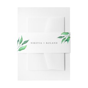 Bandeau De Faire-part Mariage verdoyant minimaliste