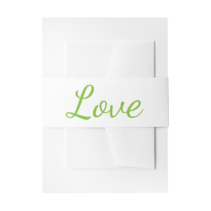 Bandeau De Faire-part Mariage Vert Amour