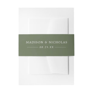 Bandeau De Faire-part Mariage vert de palme tropicale solide