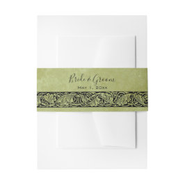 Bandeau De Faire-part Mariage Vintage, Fleurs Victoriennes à Motif de Ri