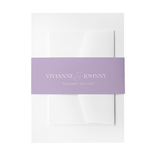 Bandeau De Faire-part Mariage violet violet lavande (Devant example)