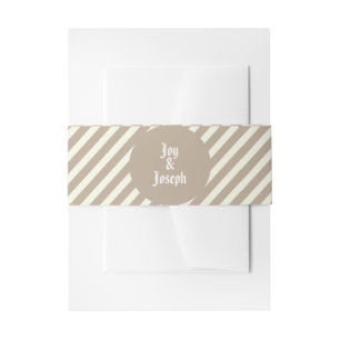 Bandeau De Faire-part Maries modernes et rayures blanches avec des noms 