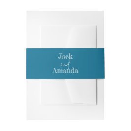 Bandeau De Faire-part Marine Blue Wedding Invitations Belly Bands