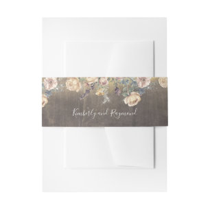 Bandeau De Faire-part Mauve et or Floral Mariage rustique