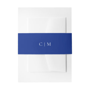 Bandeau De Faire-part Méditerranée Bleu Initiales Mariage Côte d'Amalf