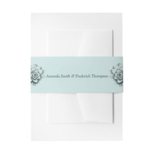 Bandeau De Faire-part Menthe bleu pin Vert Succulents