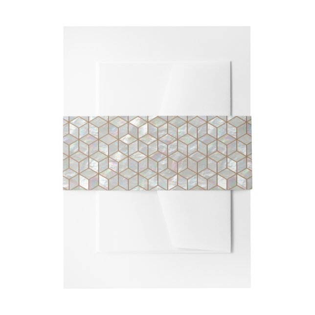 Bandeau De Faire-part Mère De Carreaux De Perle (Devant example)