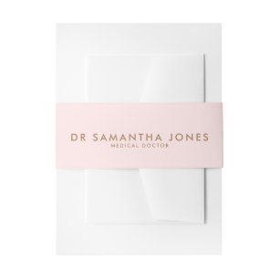 Bandeau De Faire-part Minimaliste Moderne Docteur Professionnel Rose