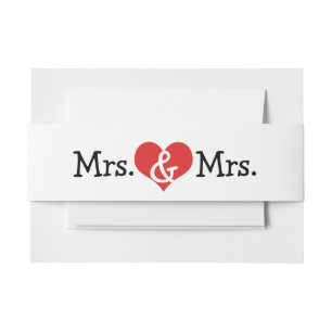 Bandeau De Faire-part Mme et Mme Two Brides Mariage