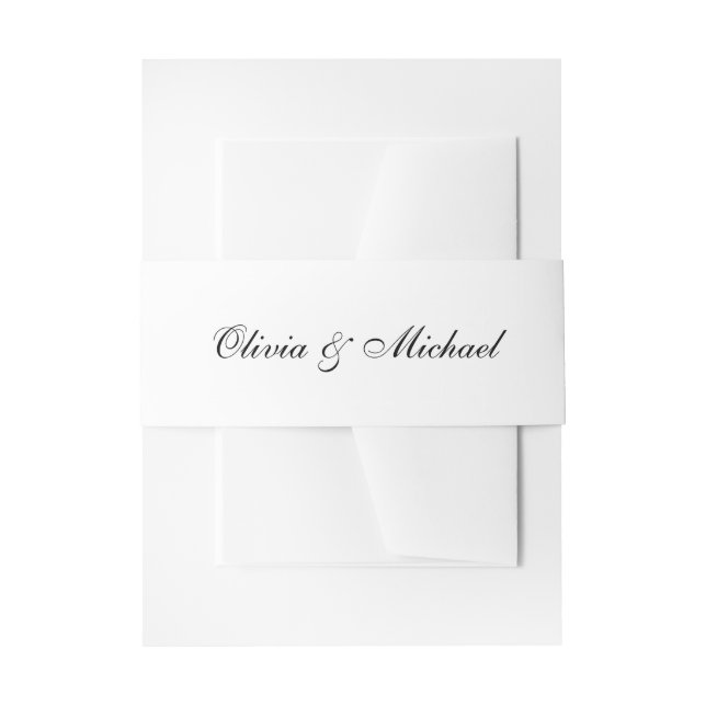 Bandeau De Faire-part Modern Name Script Wedding (Devant example)