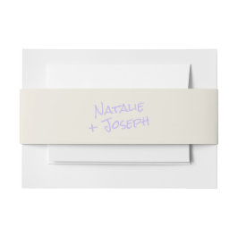Bandeau De Faire-part Modern Purple Hand Written Pastel Wedding