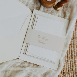 Bandeau De Faire-part Moderne Chic Vintage Mariage or