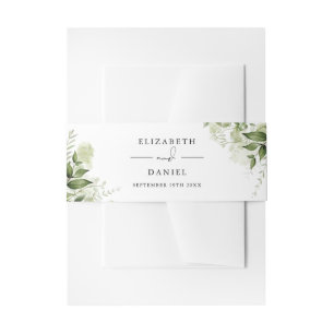 Bandeau De Faire-part Moderne Elégant Verdure Mariage Floral