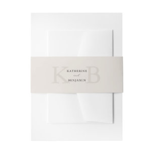 Bandeau De Faire-part Moderne minimaliste noir et ivoire Mariage