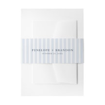 Moderne Rayures Classiques Bleu Poussiéreux Mariag