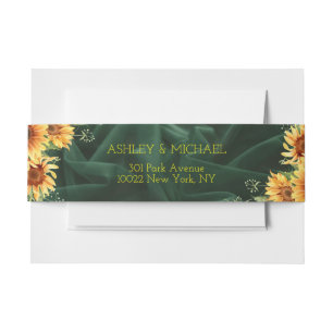 Bandeau De Faire-part Moderne Russe tournesol Mariage jaune
