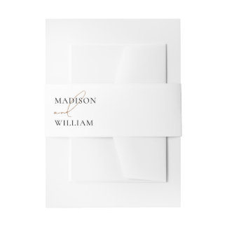 Bandeau De Faire-part Moderne simple Mariage blanc