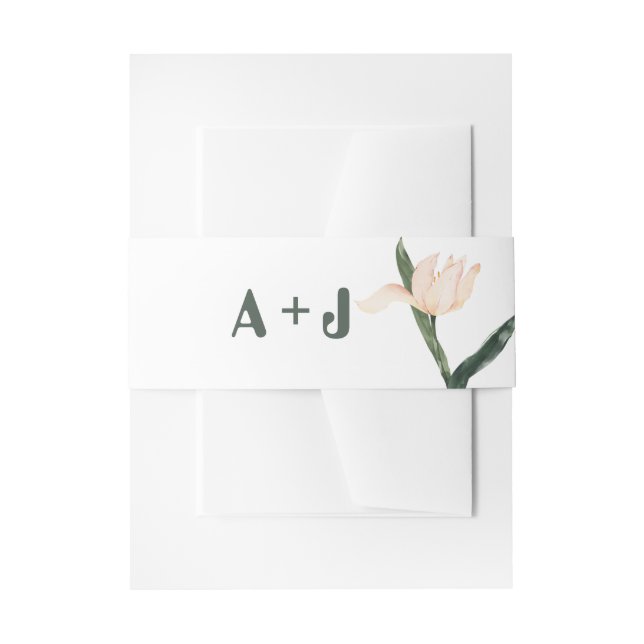 Bandeau De Faire-part Modren blush pink floral (Devant example)