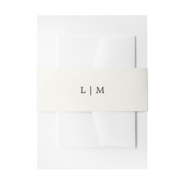 Bandeau De Faire-part Monogramme à crème simple Mariage élégant