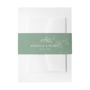 Bandeau De Faire-part monogramme botanique à l'aquarelle pastel Mariage
